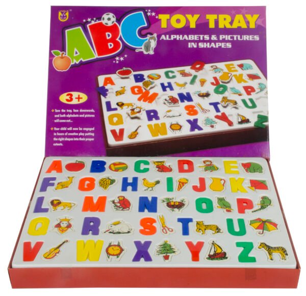 open box abc toy tray educational game