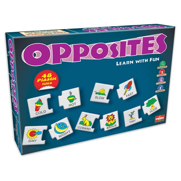 Opposites game plastic tile puzzle for kids 3 years and above